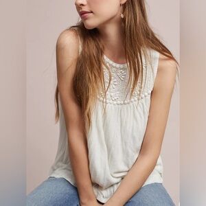 Anthropologie Bristol Embroidered Blouse Size 10